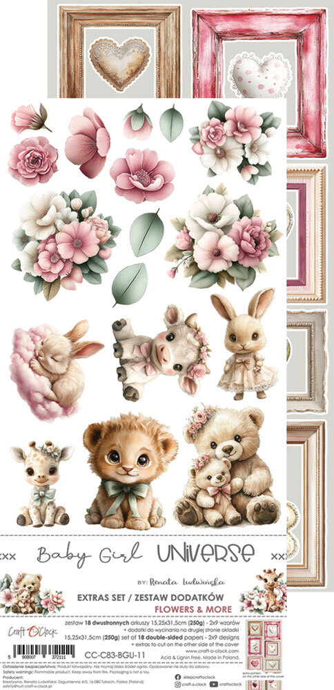 Craft O'Clock Baby Girl Universe Extras Set Flowers & More (CC-C83-BGU-11) Craft O'Clock Baby Girl Universe Extras Set Flowers & More (CC-C83-BGU-11)