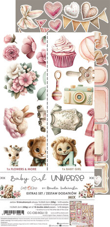 Craft O'Clock Baby Girl Universe Extras Set Mix (CC-C83-BGU-13) Craft O'Clock Baby Girl Universe Extras Set Mix (CC-C83-BGU-13)