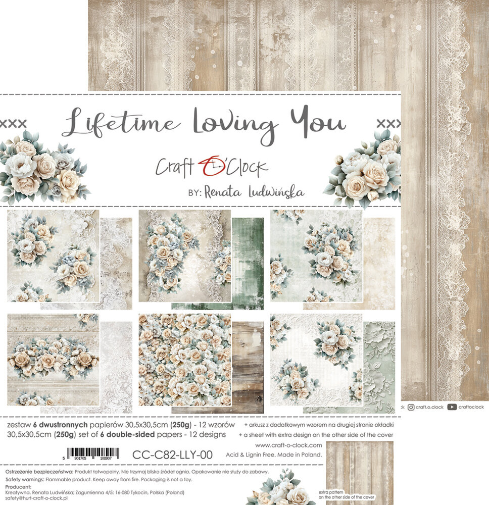 Craft O'Clock Lifetime Loving You 12x12 Inch Paper Set (CC-C82-LLY-00)