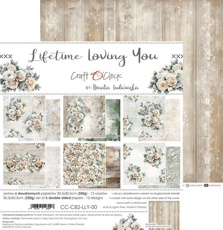 Craft O'Clock Lifetime Loving You 12x12 Inch Paper Set (CC-C82-LLY-00)