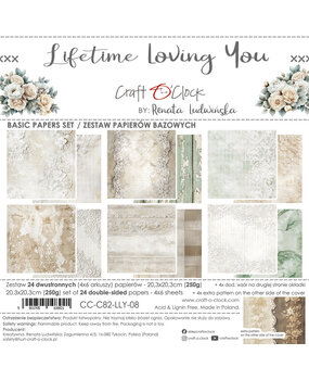 Craft O'Clock Lifetime Loving You 8x8 Inch Basic Papers Set (CC-C82-LLY-08)