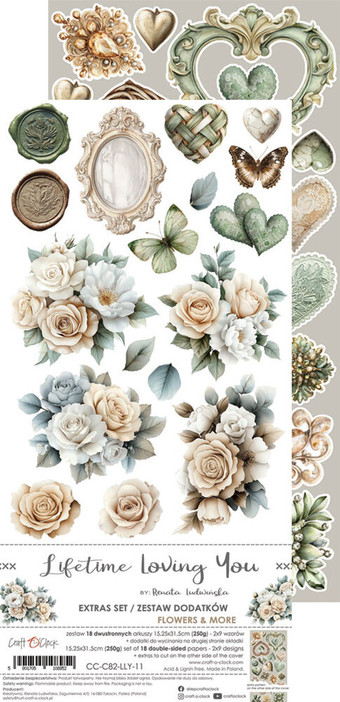 Craft O'Clock Lifetime Loving You Extras Set Flowers & More (CC-C82-LLY-11) Craft O'Clock Lifetime Loving You Extras Set Flowers & More (CC-C82-LLY-11)