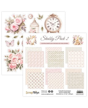 ScrapBoys Shabby Pack 2 8x8 Inch Paper Pad (SB-SHPA2-10)