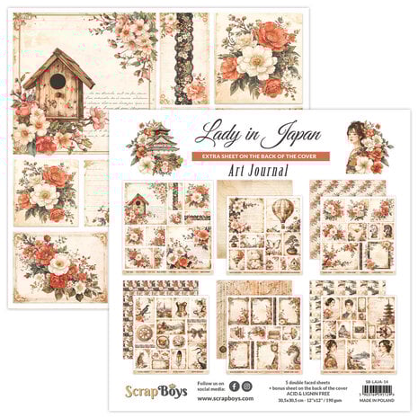 ScrapBoys Lady in Japan 12x12 Inch Art Journal (SB-LAJA-14)