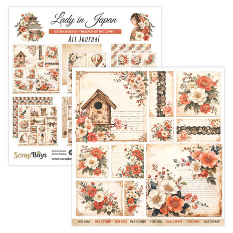 ScrapBoys Lady in Japan 12x12 Inch Art Journal (SB-LAJA-14)
