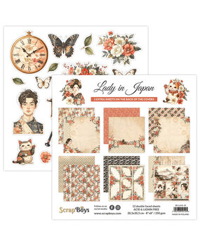 ScrapBoys Lady in Japan 8x8 Inch Paper Pad (SB-LAJA-10)