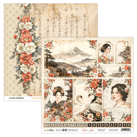 ScrapBoys Lady in Japan 6x6 Inch Paper Pad (SB-LAJA-09)