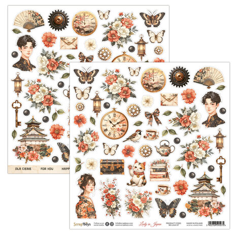 ScrapBoys Lady in Japan 12x12 Inch Paper Pad (SB-LAJA-08)