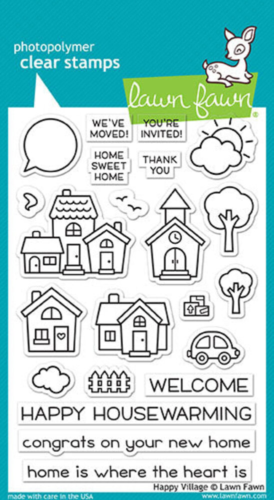 Lawn Fawn Happy Village Clear Stamps (LF1591)