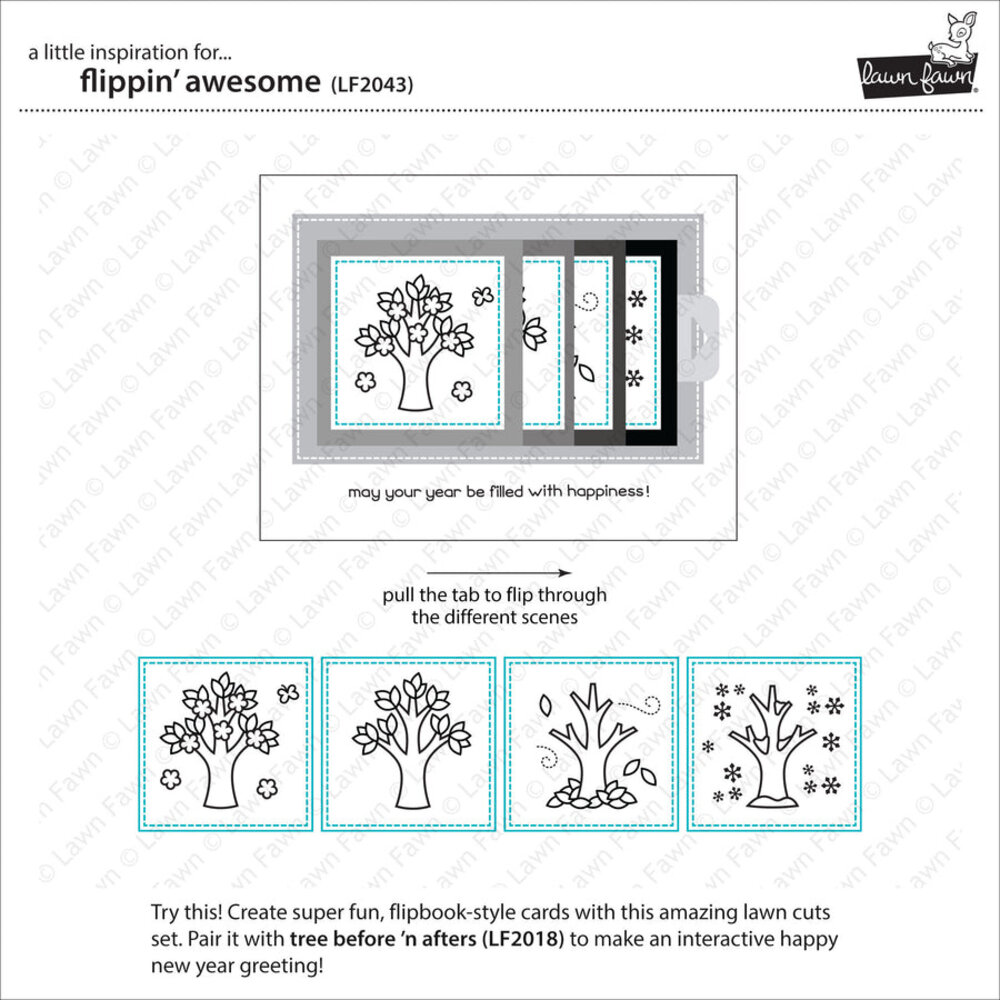 Lawn Fawn Flippin' Awesome Lawn Cuts Dies (LF2043) Lawn Fawn Flippin' Awesome Lawn Cuts Dies (LF2043)