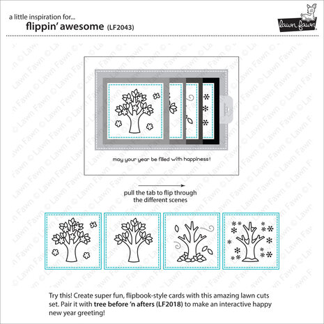 Lawn Fawn Flippin' Awesome Lawn Cuts Dies (LF2043) Lawn Fawn Flippin' Awesome Lawn Cuts Dies (LF2043)