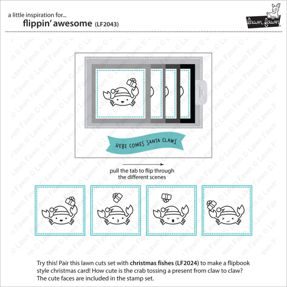 Lawn Fawn Flippin' Awesome Lawn Cuts Dies (LF2043) Lawn Fawn Flippin' Awesome Lawn Cuts Dies (LF2043)