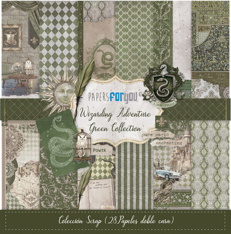 Papers For You Wizarding Adventure Houses Green 6x6 Inch Scrap Paper Pack (28pcs) (PFY-15859) Papers For You Wizarding Adventure Houses Green 6x6 Inch Scrap Paper Pack (28pcs) (PFY-15859)