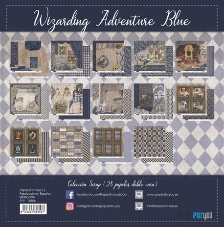 Papers For You Wizarding Adventure Houses Blue 8x8 Inch Scrap Paper Pack (28pcs) (PFY-15856) Papers For You Wizarding Adventure Houses Blue 8x8 Inch Scrap Paper Pack (28pcs) (PFY-15856)