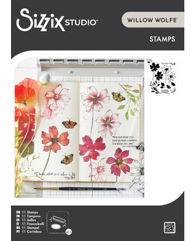 Sizzix Studio Clear Stamps by Willow Wolfe Wild Blooms (11pcs) (667095)