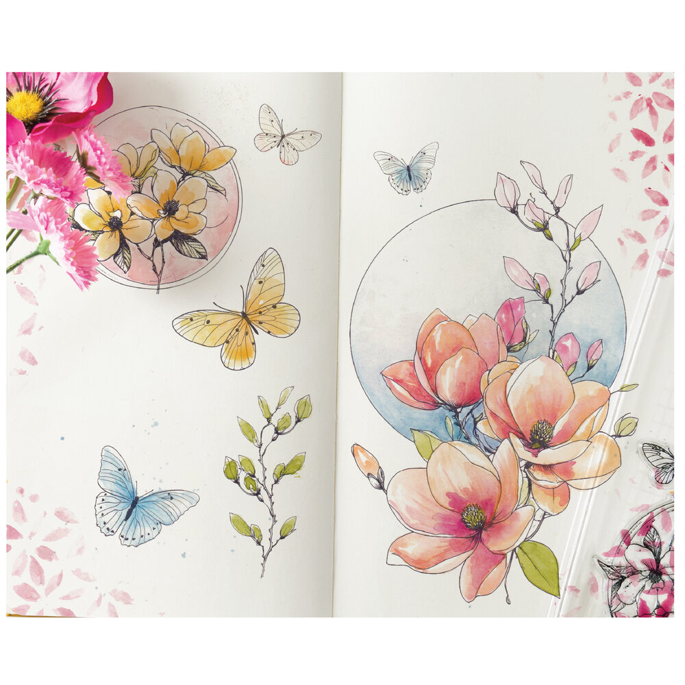 Sizzix Studio Clear Stamps by Willow Wolfe Magnolia (7pcs) (667027)