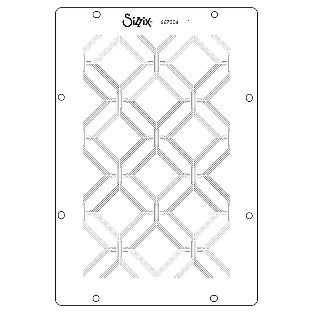 Sizzix Studio Layered Stencils by Willow Wolfe Backgrounds (4pcs) (667004)