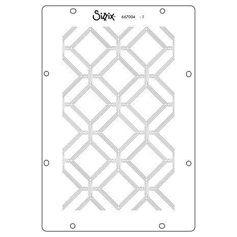 Sizzix Studio Layered Stencils by Willow Wolfe Backgrounds (4pcs) (667004)