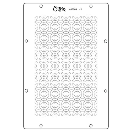 Sizzix Studio Layered Stencils by Willow Wolfe Backgrounds (4pcs) (667004)