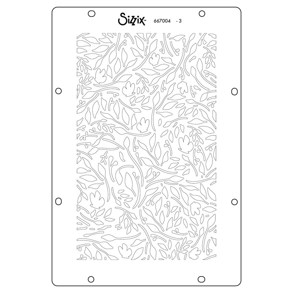 Sizzix Studio Layered Stencils by Willow Wolfe Backgrounds (4pcs) (667004)