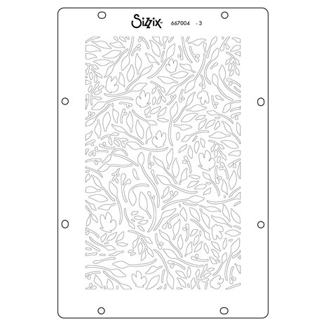 Sizzix Studio Layered Stencils by Willow Wolfe Backgrounds (4pcs) (667004)