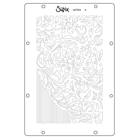 Sizzix Studio Layered Stencils by Willow Wolfe Backgrounds (4pcs) (667004)