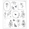 Sizzix Studio Clear Stamps by Willow Wolfe Floral Frames and Mini Flowers (18pcs) (666925)