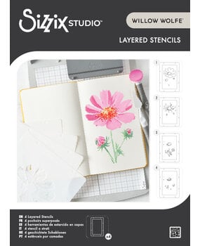 Sizzix Studio Layered Stencils by Willow Wolfe Cosmo (4pcs) (666921)