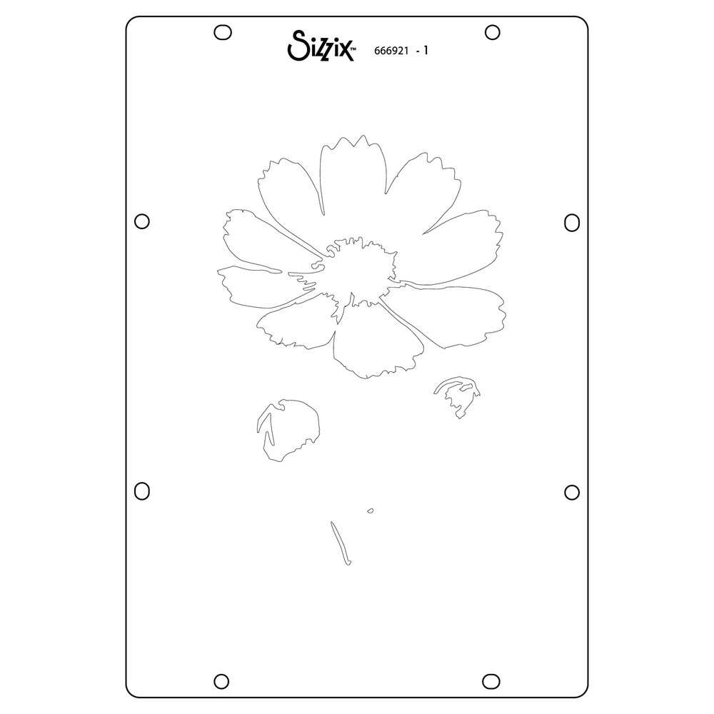 Sizzix Studio Layered Stencils by Willow Wolfe Cosmo (4pcs) (666921)