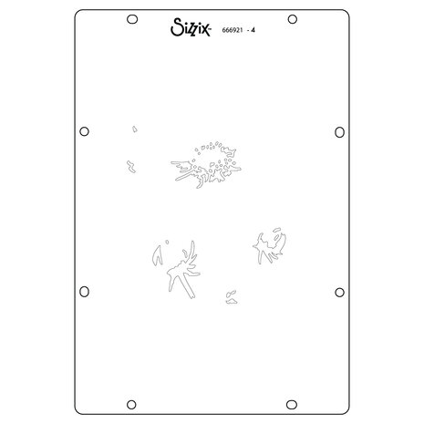 Sizzix Studio Layered Stencils by Willow Wolfe Cosmo (4pcs) (666921)