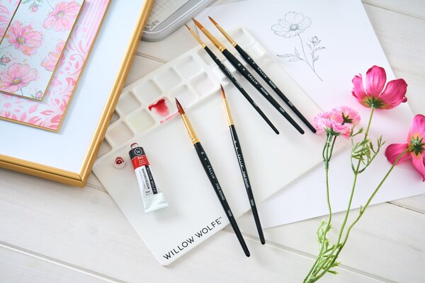 Sizzix Studio Media Mat With Palette & Brush Hold by Willow Wolfe (667034)