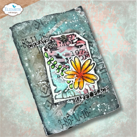 Elizabeth Craft Designs Hello You! Stamp and Die Set Flower Scribbles (CSD441)