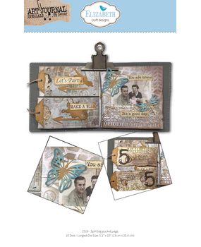 Elizabeth Craft Designs Hello You! Die Split Tag Pocket Page (2319) Elizabeth Craft Designs Hello You! Die Split Tag Pocket Page (2319)