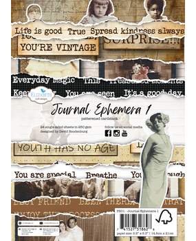 Elizabeth Craft Designs Hello You! A5 Patterned Cardstock Journal Ephemera 1 (PS01) Elizabeth Craft Designs Hello You! A5 Patterned Cardstock Journal Ephemera 1 (PS01)