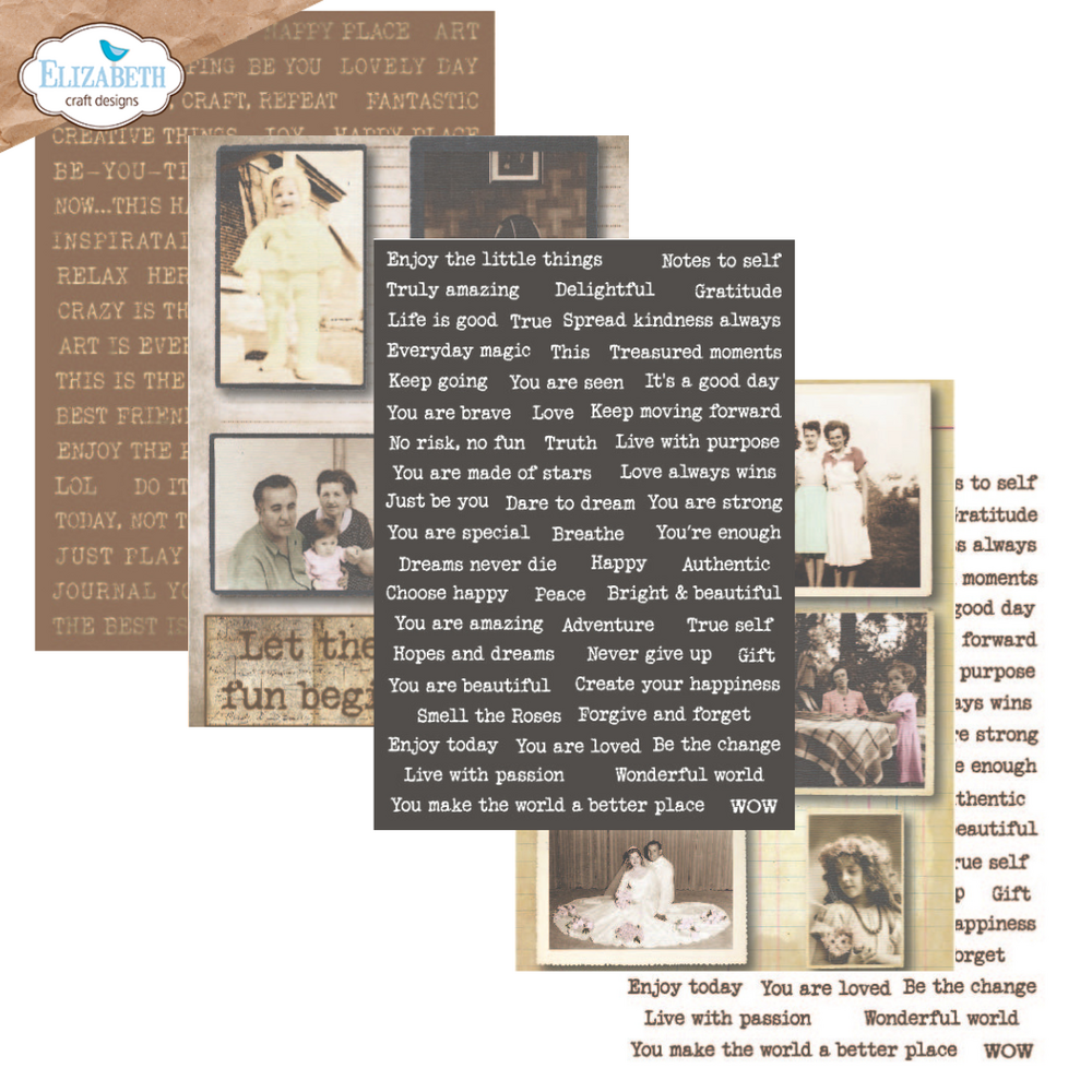 Elizabeth Craft Designs Hello You! A5 Patterned Cardstock Journal Ephemera 1 (PS01) Elizabeth Craft Designs Hello You! A5 Patterned Cardstock Journal Ephemera 1 (PS01)