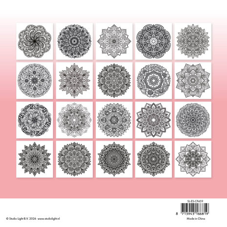 Studio Light Coloring Pages 8x8 Inch Mandala (SL-ES-CP459)