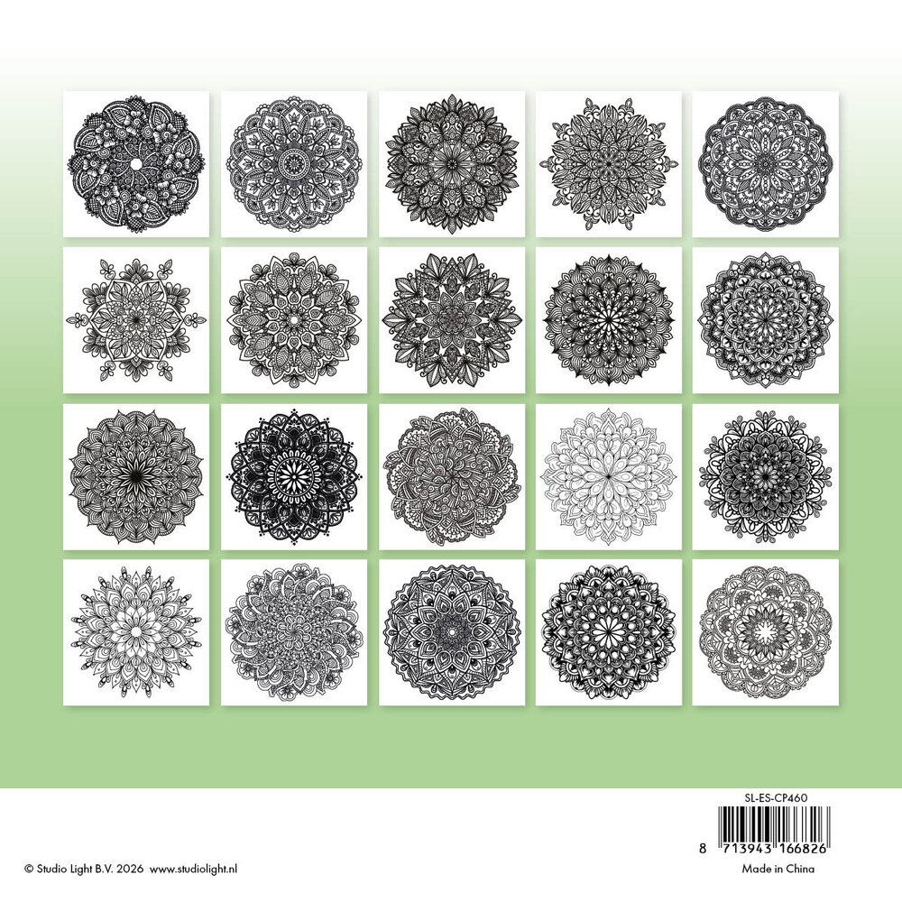 Studio Light Coloring Pages 8x8 Inch Mandala (SL-ES-CP460)