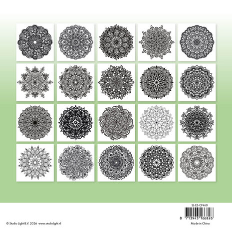 Studio Light Coloring Pages 8x8 Inch Mandala (SL-ES-CP460)