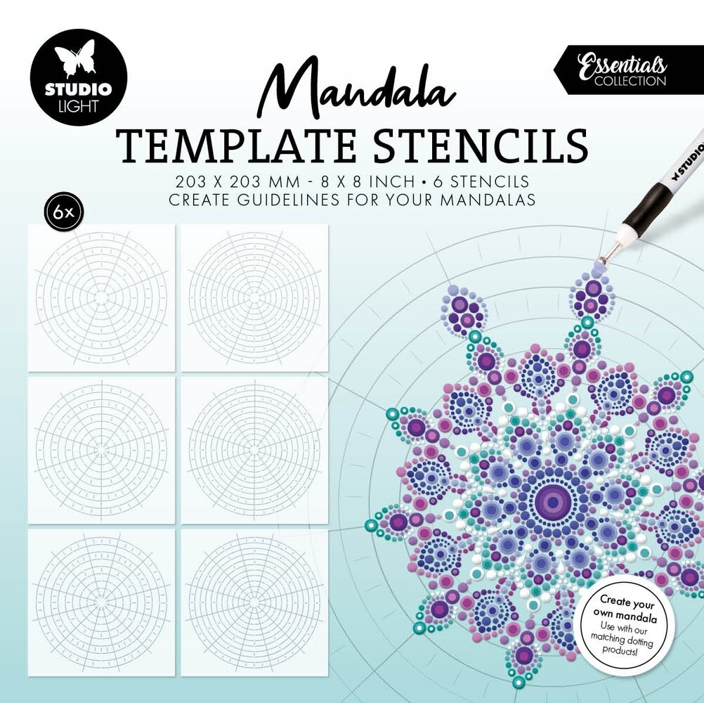 Studio Light Mandala Template Stencils (6pcs) (SL-ES-MASK399)