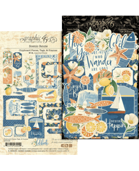 Graphic 45 Scenic Route Chipboard Pieces, Tags & Frames (4503199)