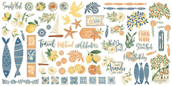 Graphic 45 Scenic Route Ephemera Set (4503198)