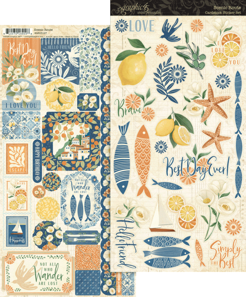 Graphic 45 Scenic Route Sticker Set (4503197)