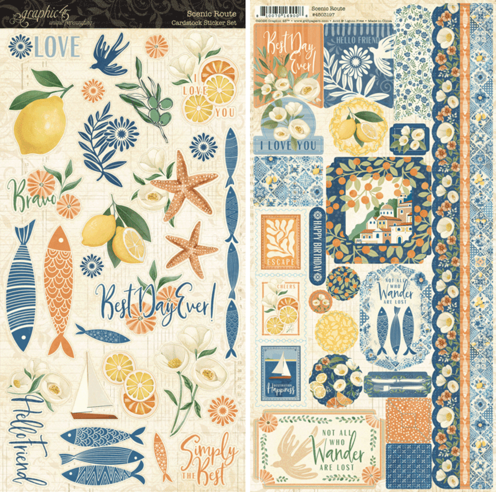 Graphic 45 Scenic Route Sticker Set (4503197)