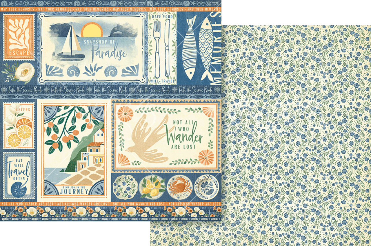 Graphic 45 Scenic Route 12x12 Inch Collection Pack (4503195)