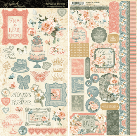 Graphic 45 Always & Forever Sticker Set (4503176)