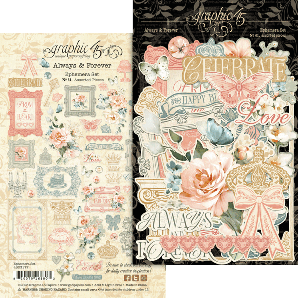 Graphic 45 Always & Forever Ephemera Set (4503177)