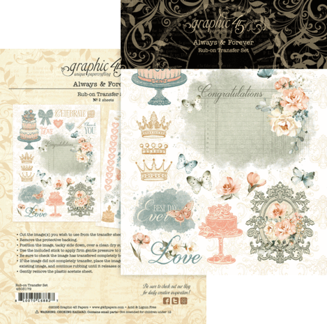 Graphic 45 Always & Forever Rub-on Transfers (4503179)