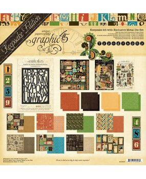 Graphic 45 Typography Keepsake Kit with Exclusive Metal Die-Set (4503203)