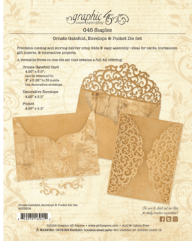 Graphic 45 Ornate Gatefold, Envelope & Pocket Die Set (4503208)