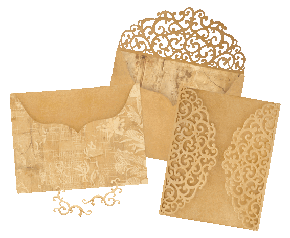 Graphic 45 Ornate Gatefold, Envelope & Pocket Die Set (4503208)